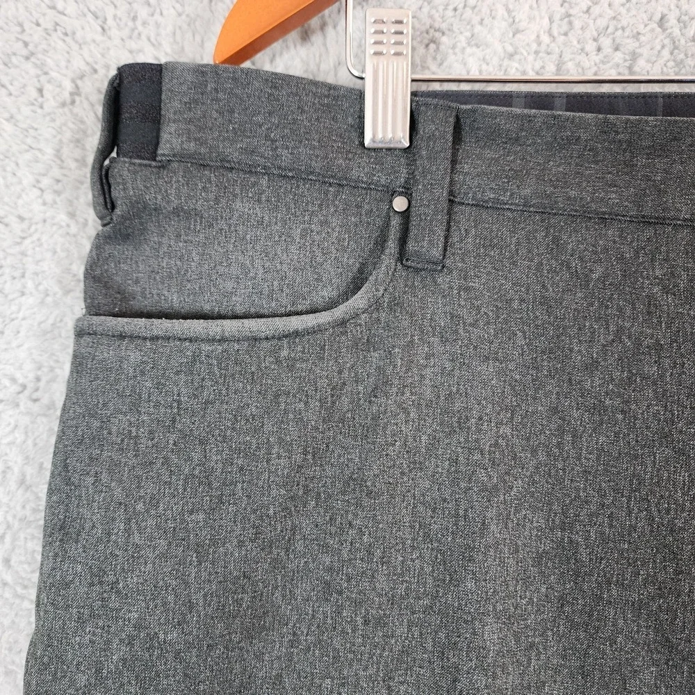 Adidas Golf Pants 40x32 (41x32) Charcoal Gray Performance Flat Front High Rise